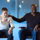 Shaun Sipos (Devon) and Roger Cross (Six) Image: Steve Wilkie/Syfy